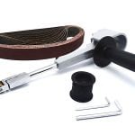 Kampinio šlifuoklio priedas juostiniam šlifavimui MANPA TOOLS