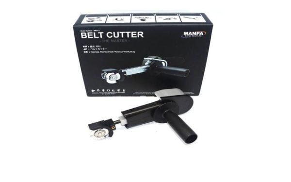 Drožybos priedas kampiniam šlifuokliui Manpa Tools Belt Cutter Attachment Basic Kit 2"