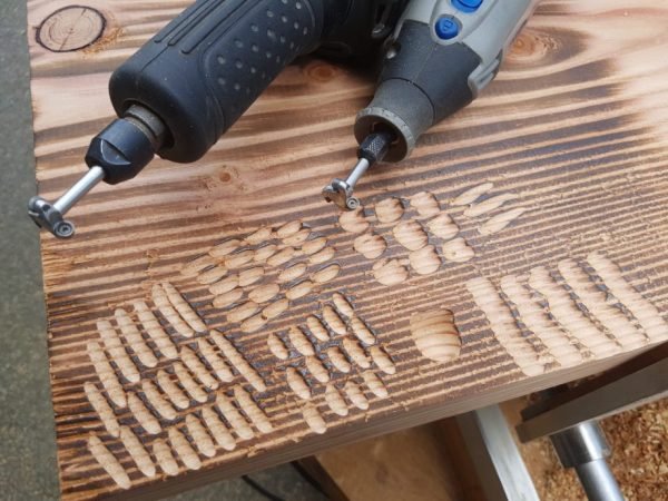 Mini drožtuvas apvaliomis pjovimo briaunomis Manpa Tools Mini Round Carving Bit - panaudojimo pavyzdys