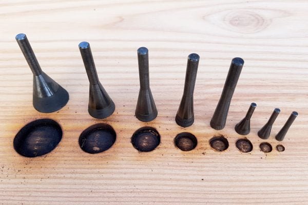 Drožtuvų rinkinys skulptūros akių suformavimui Manpa Tools Concave Eye Cutter Set - panaudojimo pavyzdys