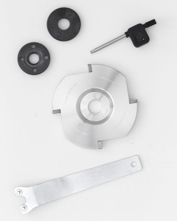 Drožybos diskas su keturkampėmis pjovimo briaunomis Manpa Tools Square Cutter 4" (100 mm) - tiekimo komplektas