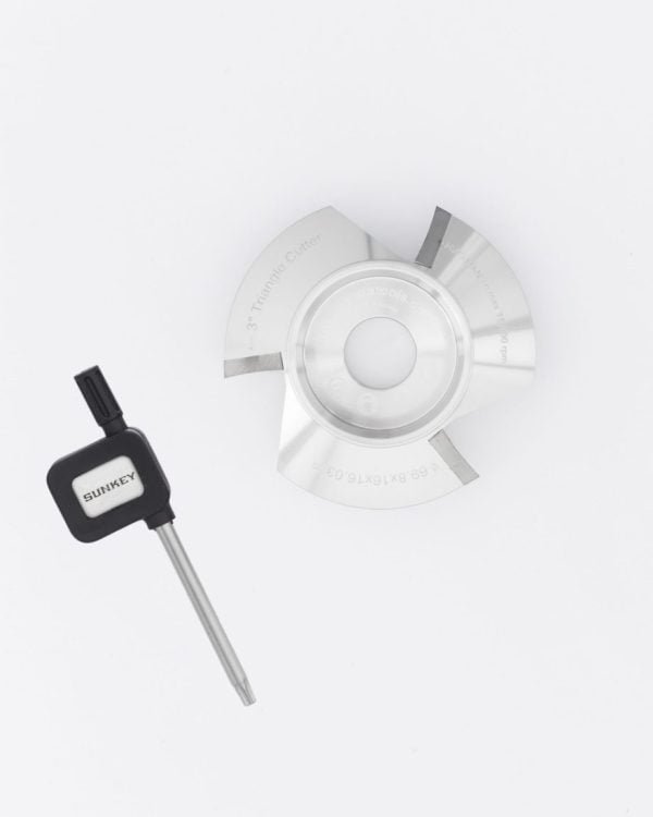 Drožybos diskas su trikampėmis pjovimo briaunomis Manpa Tools Triangle Cutter 3" (70 mm) - tiekimo komplektas