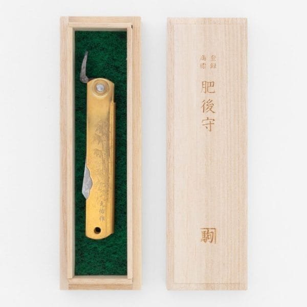 Japoniškas lenktinis peilis Higonokami Damascus