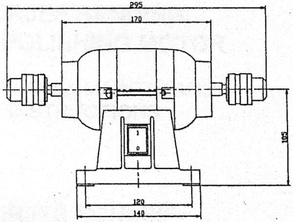 Dvipusis šlifavimo - poliravimo variklis KIRJES