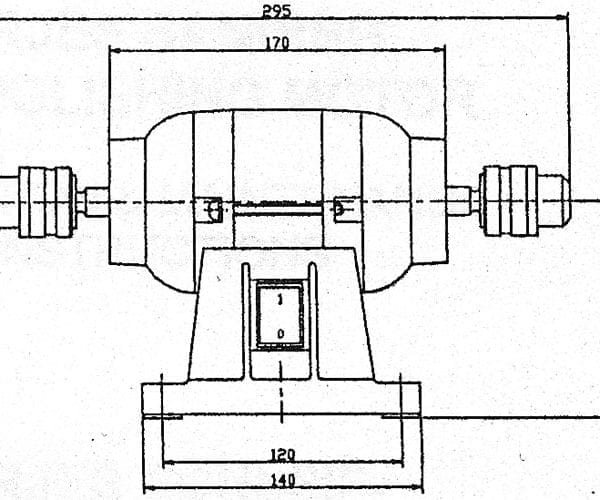 Dvipusis šlifavimo - poliravimo variklis KIRJES