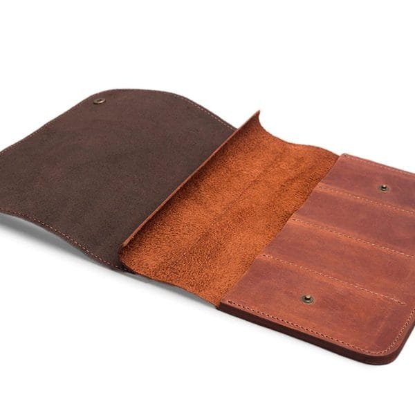 Keturių dalių odinis dėklas drožybos įrankiams