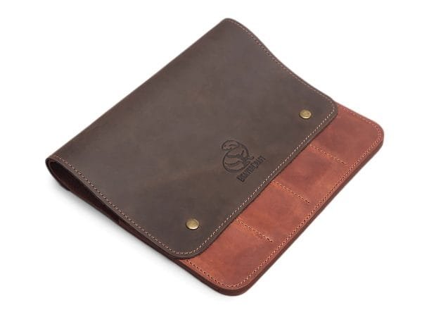 Keturių dalių odinis dėklas drožybos įrankiams