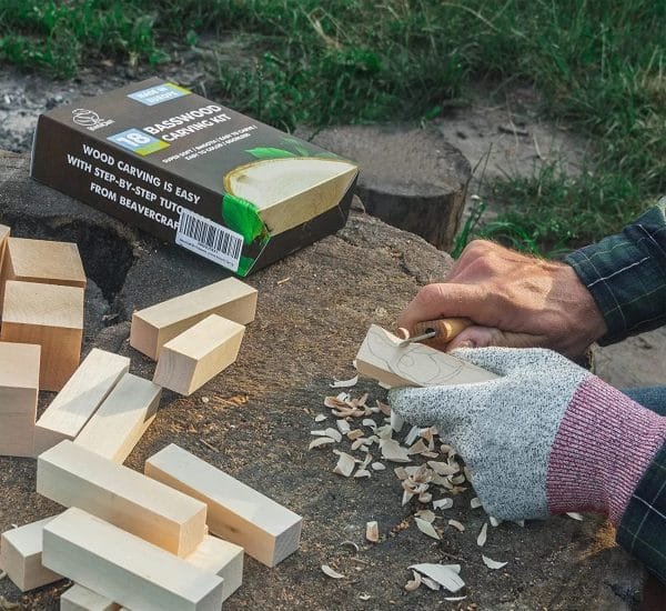 Medinių kaladėlių drožinėjimo projektams rinkinys 18vnt.