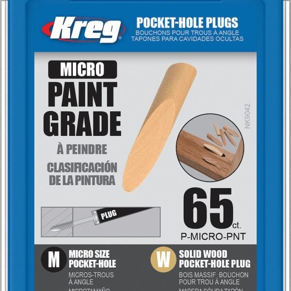 Dažomi mikro dydžio kišeninių skylių maskavimo kaiščiai Kreg