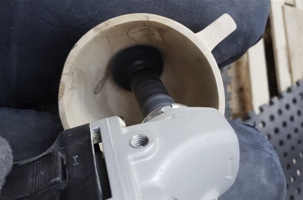 Kontūrų šlifuoklis Arbortech Contour Random Sander - panaudojimo pavyzdys