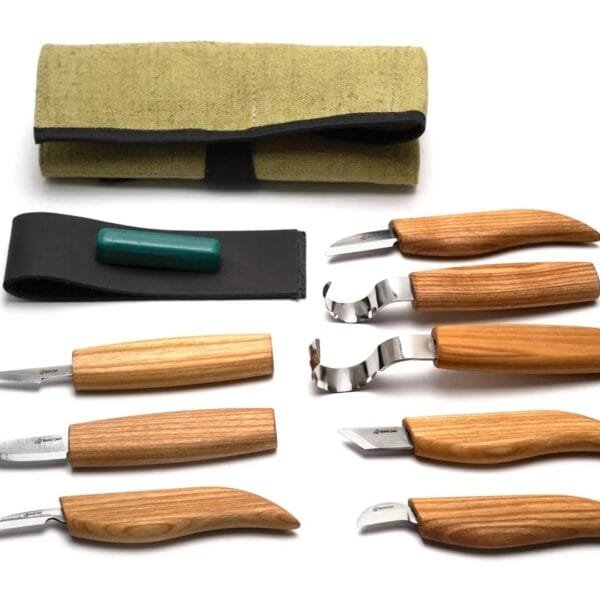 Universalus įrankių rinkinys šaukštų ir puodelių drožybai