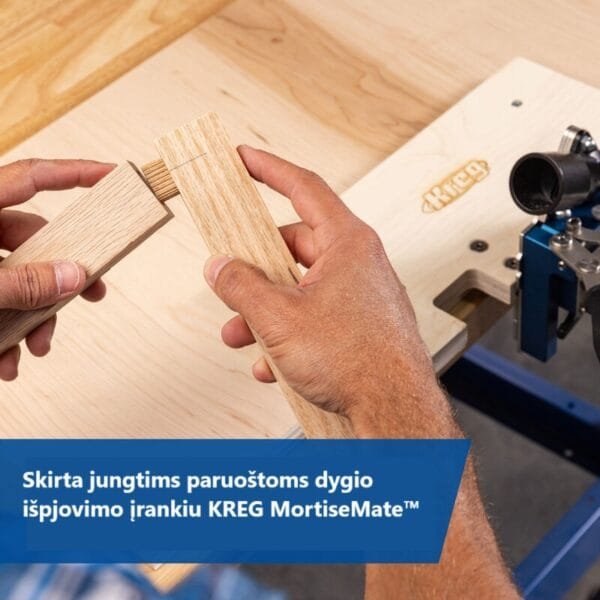 Mediniai kaiščiai dyginiams sujungimams Kreg MortiseMate