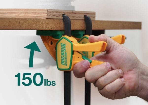 Darbastalio spaustuvų komplektas 2 vnt. MicroJig MatchFit GRR-RIP - panaudojimo pavyzdys