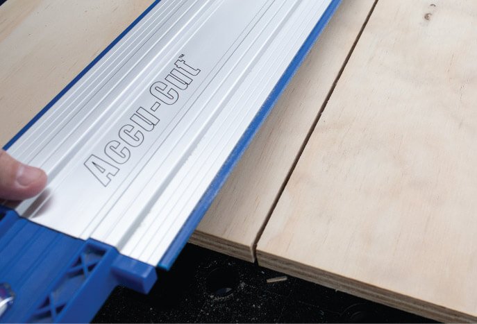 Universali kreipiančioji liniuotė diskiniams pjūklams Kreg Accu-Cut XL