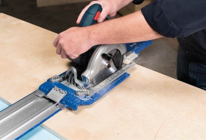 Universali kreipiančioji liniuotė diskiniams pjūklams Kreg Accu-Cut XL