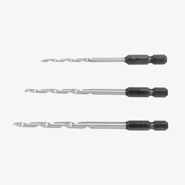 Trapecinių grąžtų medienai rinkinys Taper Point Bit Set 3 vnt.