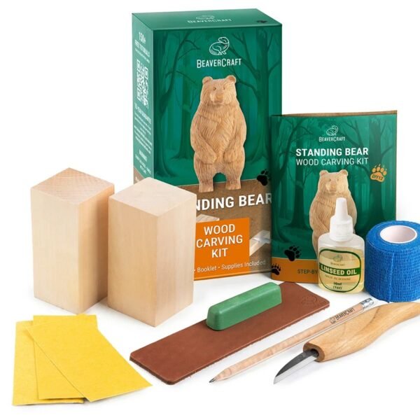 Pradedančio drožėjo rinkinys Stovinčio Lokio Figūrėlė