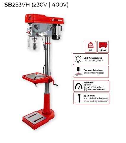 Gręžimo staklės HOLZMANN SB253VH