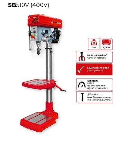 Gręžimo staklės HOLZMANN SB510V_400V