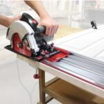 Kreipiančioji sistema diskiniam pjūklui Milescraft TrackSawGuide